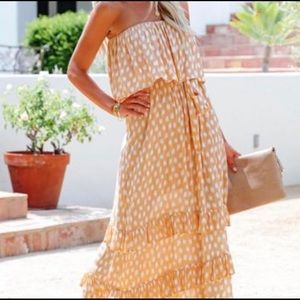 Melody Strapless Ruffle Maxi Dress - VICI - M